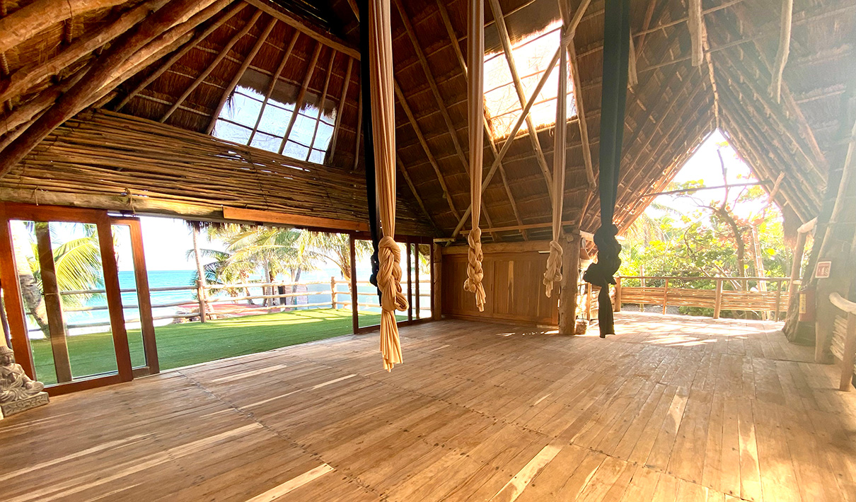 Aerial Acrobatics studio in Tulum Mexico
